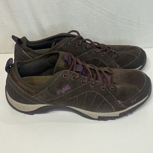 RYKA Catalyst Women's Brown Purple Suede Walking Hiking Shoes Sneaker Size 11