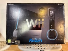 Console Nintendo Wii Nera Wii Sports Resort Pack Completa di Scatola Boxata