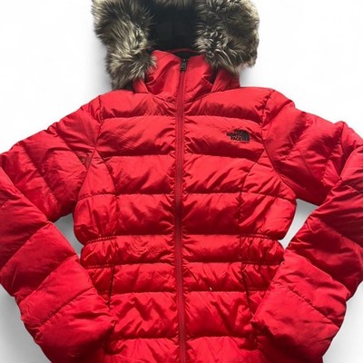The North Face Hyvent 550 Women's Red Down Puffer Jacket Size Small