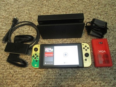 Nintendo Switch System Console w/Zelda Joy-Cons + Dock, Case & Extras