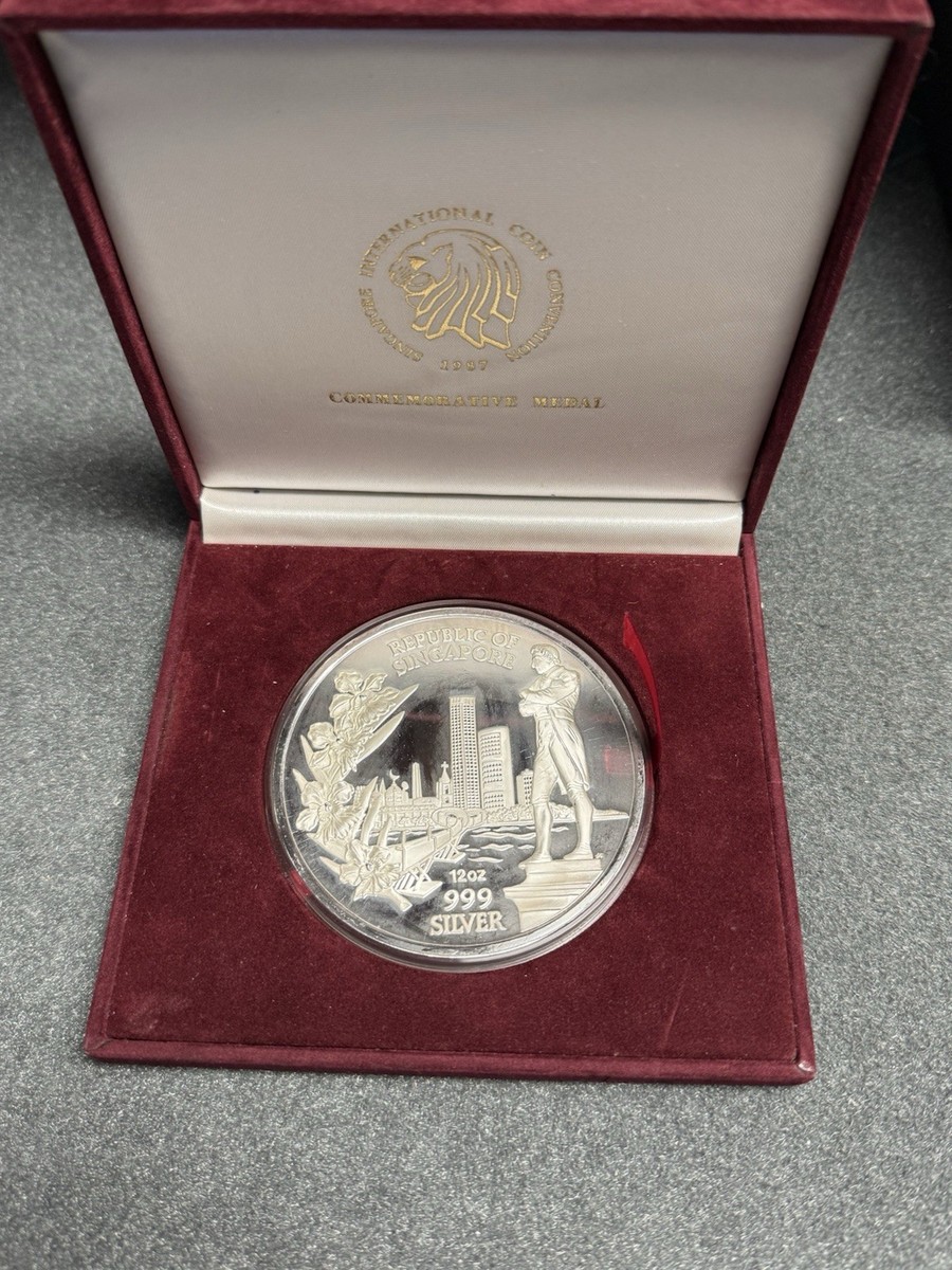 RARE! 12 oz 1987 Singapore International Coin Convention .999