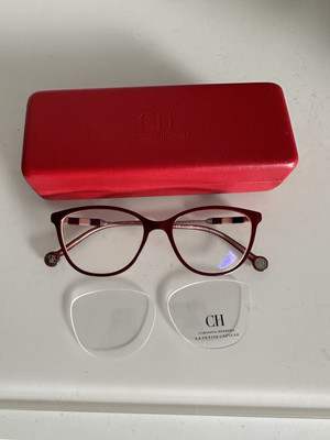 Carolina Herrera VHE847L C50 09CG Brillengestell Cateye Schmetterling Rot
