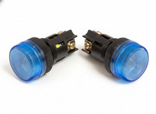 NPL-22 ATI Blue LED Pilot Indicator Light 22mm 120V AC Replaceable Lamp (2PCS)