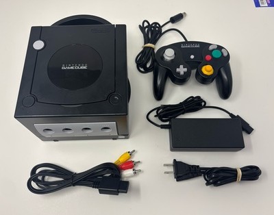 REFURBISHED Nintendo GameCube DOL-001 Black Console Bundle - NEW CAPACITORS