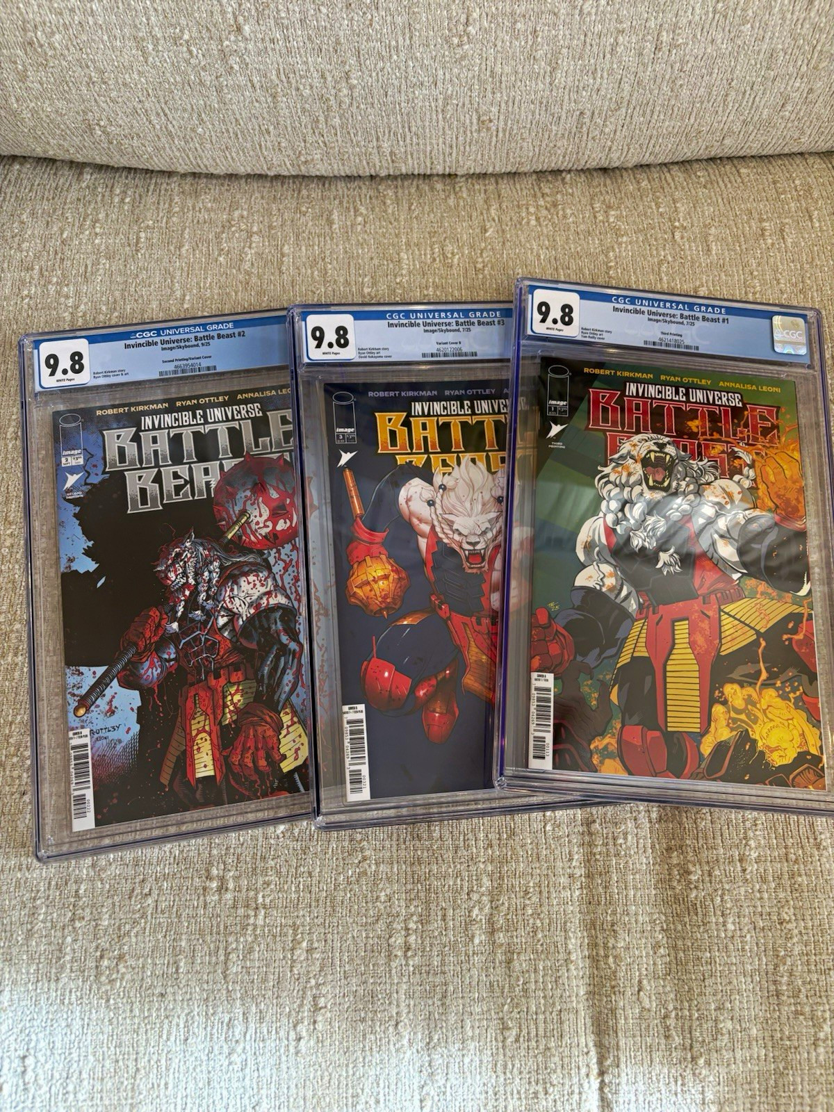 Invincible Universe: Battle Beast CGC 9.8 Lot : #1 #2 #3