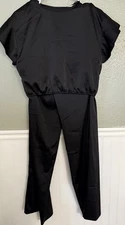 MABLE Flutter Sleeve  Top and Wide Leg Pants Set Medium Satin New