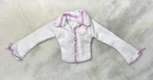 Vintage *Barbie* Fashion Fever Clothes: White Waffle Collared Shirt/Top