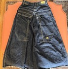 Kikwear Vintage Baggy Jeans Size 34x32 Rising Sun Stash pocket Button Fly — photo 5