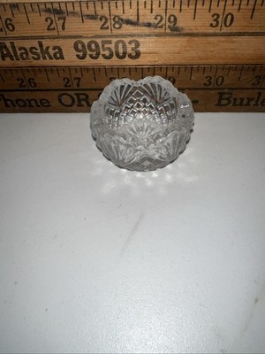 Vintage Crystal Salt Cellar 2''
