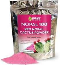 Maxx Herb Red Nopal Cactus Fruit Powder - Prickly Pear, High in Fiber, 10oz
