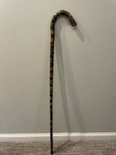 Antique Victorian Bone Cane Walking Stick 1800s