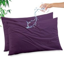 Bamboo Rayon Waterproof Pillow Protector, Breathable Pillow Cover