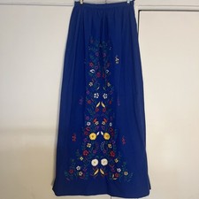 Gorgeous Handmade In Mexico Long Embroidered Skirt. Size Small.