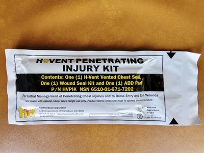 H&H sterile H*VENT Penetrating Injury Kit HVPIK 6510-01-671-7202