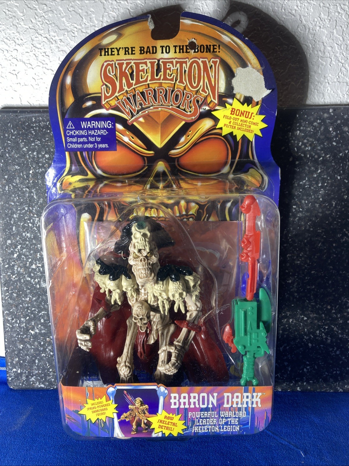 Skeleton Warriors Baron Dark Action Figure – Sealed Playmates NEW Vintage