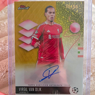 Topps Finest UEFA Club Competitions Virgil van Dijk Auto #BA-VD 04/50