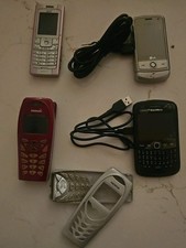 Vintage Cell Phone Lot – BlackBerry w/ Box + LG + Nokia + Sanyo – Mixed...