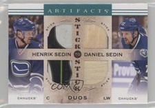 2014-15 Artifacts Stick to Duos Green Stick/Stick Henrik Sedin Daniel HOF 0o5t