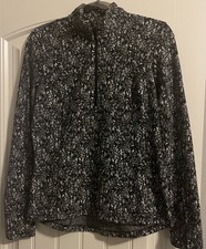 New Women's Black/White SPYDER ACTIVE Fleece 1/4 Zip Pulllover Size Medium