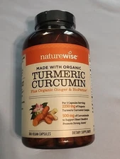 NatureWise Curcumin Turmeric 2250mg Curcuminoids BioPerine 360 CAPSULES