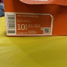 Nike Flex Runner 3 (PS) ROJO BLANCO Niñas Niños Tenis Atléticos 10.5C Nuevo En Caja