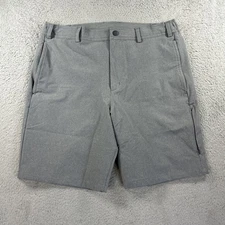 Mack Weldon Shorts Mens Large Grey Golf Performance Tech Chino Stretch Elastic
