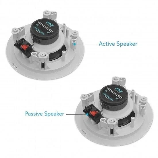 Altavoces de pared de techo Bluetooth dobles de 5,25’’, par de altavoces para el hogar de montaje empotrado bidireccional Foto 2 de 4