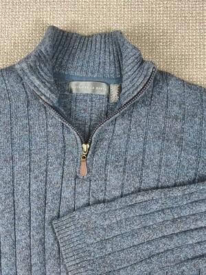 Oscar de la Renta ribbed quarter-zip sweater in Size XXL