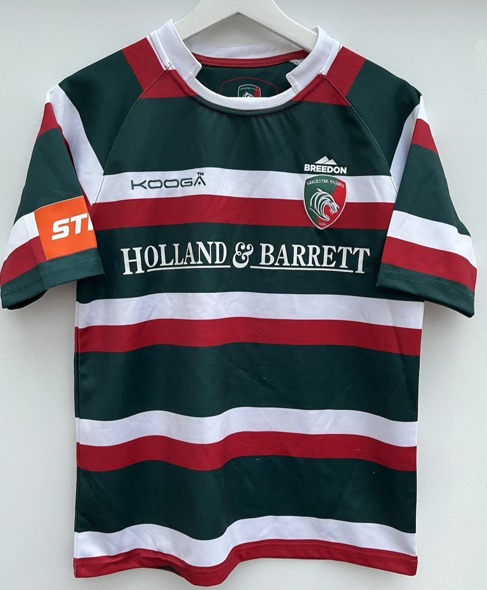 Maillot Rugby Leicester Tigers 2015-2016 Kooga - Taille Jeune L - Vert Et Blanc