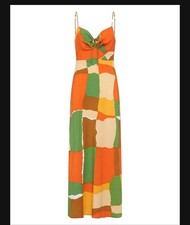 Anthropologie Faithful the brand Dress Womens midi in Costa smeralda  XL NWT
