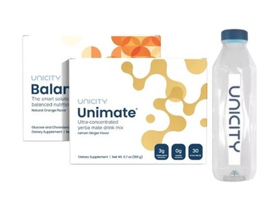 Unicity Duo Pack : 1 Box Orange + 1 Box Lemon Ginger + 1 Unicity Bottle