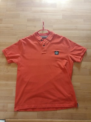 Stone Island Poloshirt SS2011 2XL XXL Korall Orange Garment Dye Patch