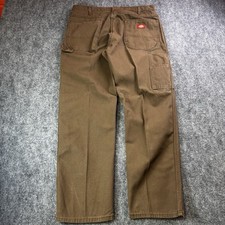Dickies Men's Carpenter Pants 36x30 Brown Relaxed Fit Workwear Made in mex