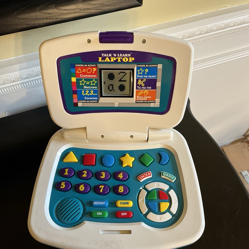 Talking Retro vintage 1999 talk n learn kids laptop interactive toy by scientific ...
