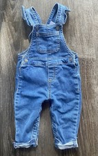 Carter  s Blue Denim Overalls Baby Girl 9 Months
