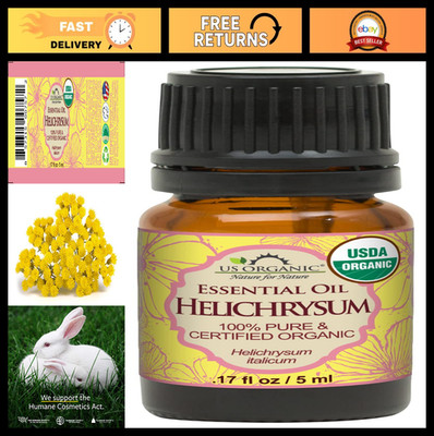 Organic Helichrysum Essential Oil 5ml - USDA Certified, Steam Distilled, Premium