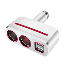 SHUNWEI SD-1918 80W 3.1A 2-in-1 Dual USB Car Charger (White)