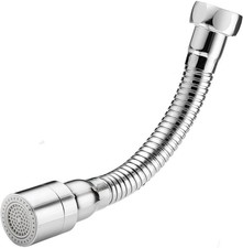 Metal Faucet Sprayer Attachment Sink Aerator Swivel Extender For Kitche Silver 