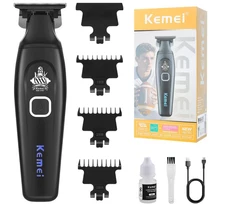 Professional Hair Clipper & Cordless Barber Trimmer for Men - Black