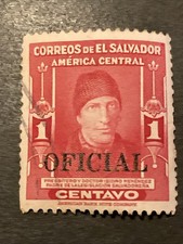 El Salvador Überdruck Oficial Ca. 1947 Gestempelt