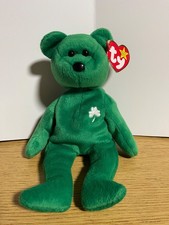 Ty Beanie Babies Erin The Bear Green Shamrock Plush 8" With Tag St Patricks Day