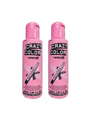2x Crazy Color Semi-Permanent Conditioning Haarfarbe Farbe Creme - Marshmallow 