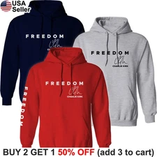 Freedom Charlie Kirk Signature Hoodie Sweat Shirt Political Partiot Hooded BCC06