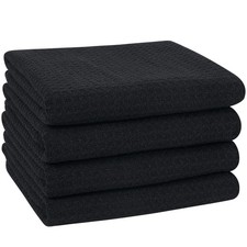 VIVOTE Serviettes de Cuisine en Microfibre,Torchons De 40 cm x 60 cm, Noir