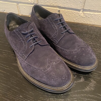 Brooks Brothers Blue Suede Oxford Shoes with Closed Lacing Alden x Brogue Navy Suede Tassel Loafer – BROGUE main image 4