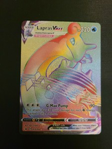Lapras VMAX Rainbow Secret Rare Pokemon Card 203/202 M/NM Centered psa
