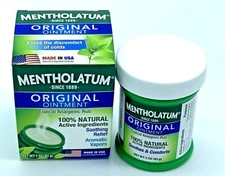 Mentholatum Ointment, 100% Natural Active Ingredients Soothing Relief 3oz 