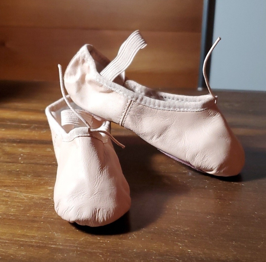 SAOLA SoDanca PANTOFOLE BALLET 10 bambini unisex pelle suola intera scarpa rosa danza