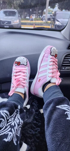 Woman Sneakers Hello Kitty Comfortable Female Teens Casual Sport Shoes pink