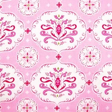 Isabella Michael Miller Cotton Fabric Pink Haley BTHY Half Yard Quilting DC7953
